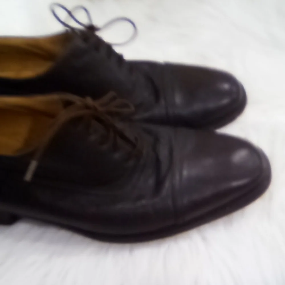 Bally Alton VTG Brown Oxford Leather Shoes with Polished Finish Size 9.5D